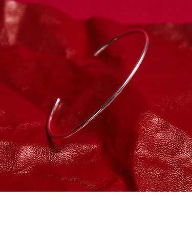 GLR ラウンド シルバー バングル