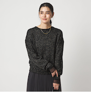 スパンコール ニット プルオーバー ウォッシャブル