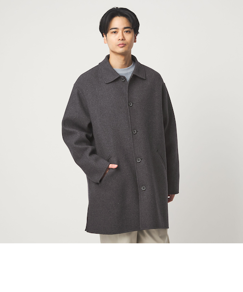 ウールナイロン リバー ステンカラーコート｜グリーンレーベル