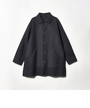 ウールナイロン リバー ステンカラーコート