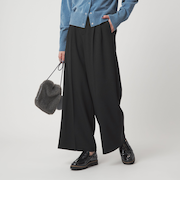 メランジ ツイル ワイド パンツ マシンウォッシャブル