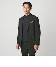 A+ ポリエステルツイード 2B スタンダード 2P ジャケット -ウォッシャブル・ストレッチ-