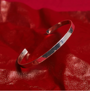 GLR フラット シルバー バングル