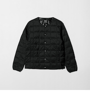 <TAION>クルーネック ボタン ダウンジャケット