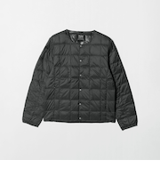 <TAION>クルーネック ボタン ダウンジャケット