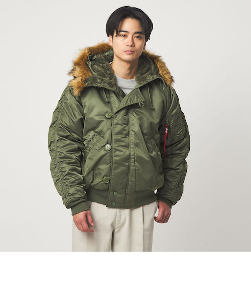 ALPHA INDUSTRIES＞N-2B ショート フライトジャケット｜グリーン
