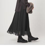 プチ リボンモチーフ ジャガード スカート