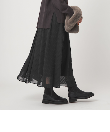 プチ リボンモチーフ ジャガード スカート