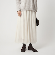 プチ リボンモチーフ ジャガード スカート