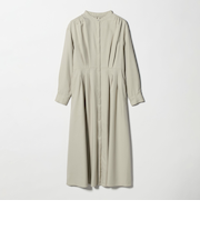 ウールライク バンドカラータック ワンピース