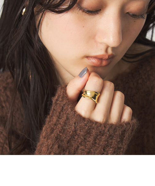 【WEB限定】ワイド ニュアンスカーブ リング