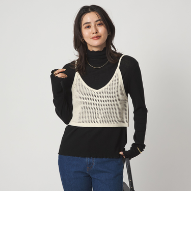 スパンコール ニット 2WAY キャミソール ウォッシャブル