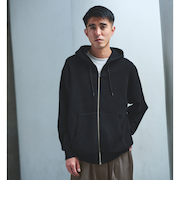 ウールミックス ジップ パーカー フーディ