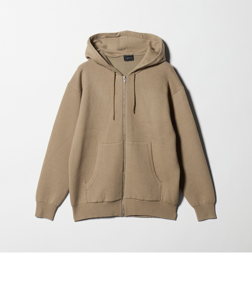 ウールミックス ジップ パーカー フーディ
