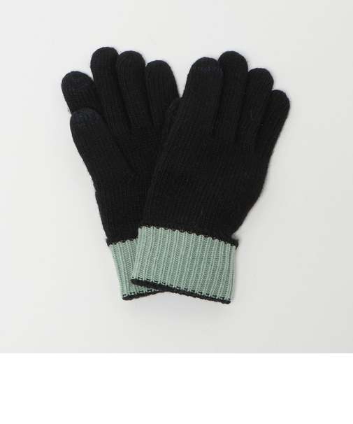 バイカラー ニット グローブ -タッチパネル対応-