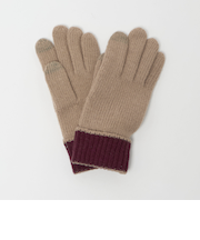 バイカラー ニット グローブ -タッチパネル対応-