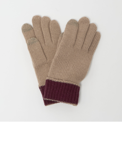 バイカラー ニット グローブ -タッチパネル対応-