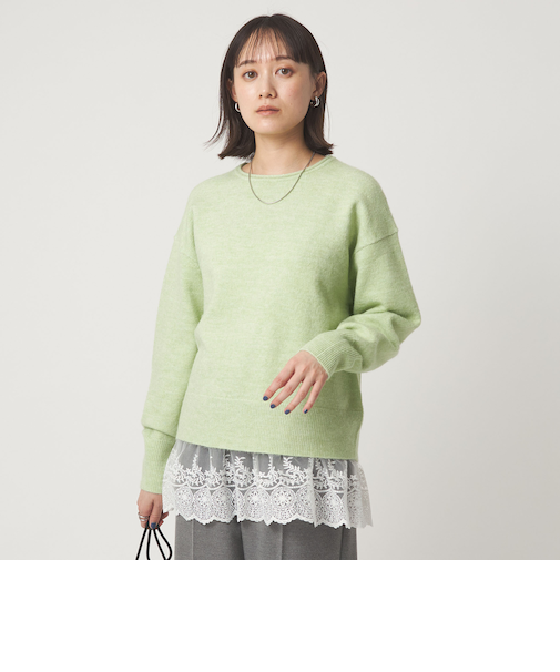 ニット × レース キャミソール プルオーバー セット