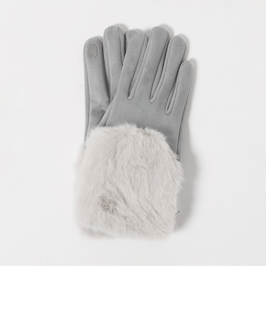 起毛シルキー フェイクファー グローブ 手洗い可能