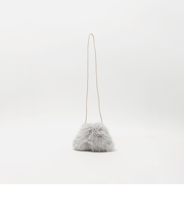 ラメ フェイクファー ポシェット  / キッズ