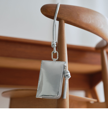 【別注】＜perche＞2WAY ストラップ カードケーズ / シルバー