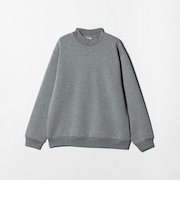 メランジ ダンボール モックネック カットソー