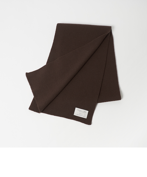 【別注】＜Johnstons of Elgin＞GLR ウールカシミヤ リブ マフラー