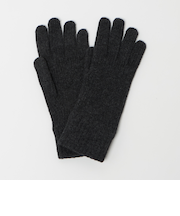 【別注】＜Johnstons of Elgin＞GLR ウールカシミヤ リブ グローブ