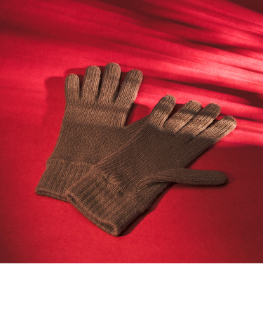 【別注】＜Johnstons of Elgin＞GLR ウールカシミヤ リブ グローブ