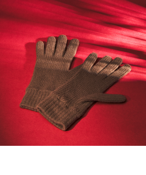 【別注】＜Johnstons of Elgin＞GLR ウールカシミヤ リブ グローブ