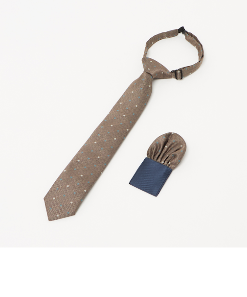 ネクタイ チーフ セット(ドット) / キッズ 手洗い可能