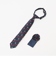 ネクタイ チーフ セット(クレスト) / キッズ 手洗い可能