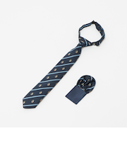 ネクタイ チーフ セット(クレスト) / キッズ 手洗い可能