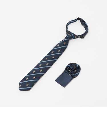 ネクタイ チーフ セット(クレスト) / キッズ 手洗い可能