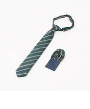 ネクタイ チーフ セット(ストライプ) / キッズ 手洗い可能