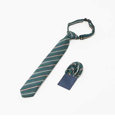 ネクタイ チーフ セット（ストライプ） / キッズ  手洗い可能