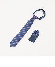 ネクタイ チーフ セット(ストライプ) / キッズ 手洗い可能