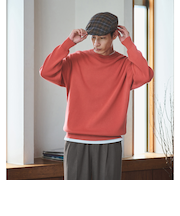 コットン スウェット クルーネック ニット