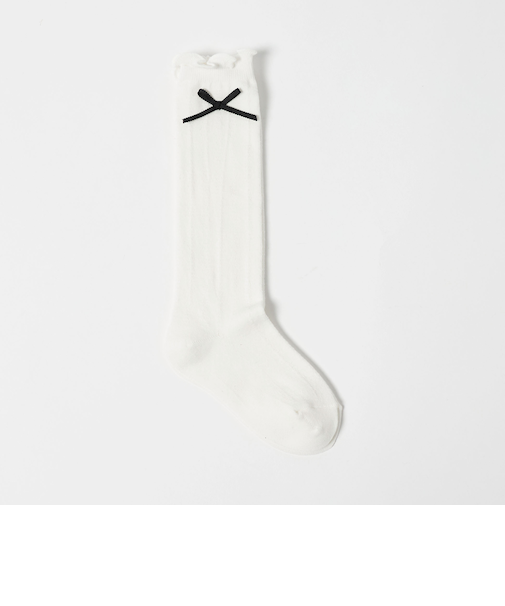 リボン ハイソックス / 靴下 / キッズ 17cm―19cm