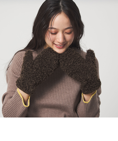 スリット ボア ミトン / 手袋