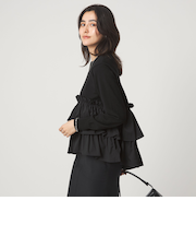 ティアード ドッキング プルオーバー ニット 2