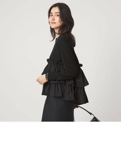 ティアード ドッキング プルオーバー ニット 2