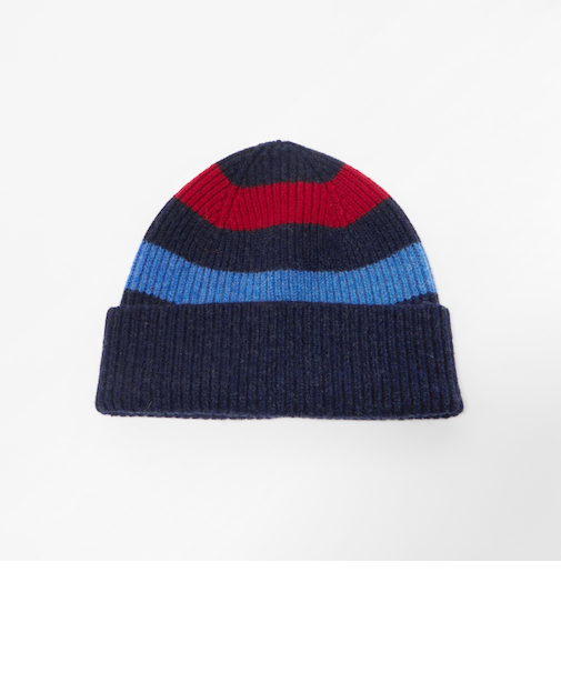 ＜ROBERT MACKIE＞ボーダー ニットキャップ