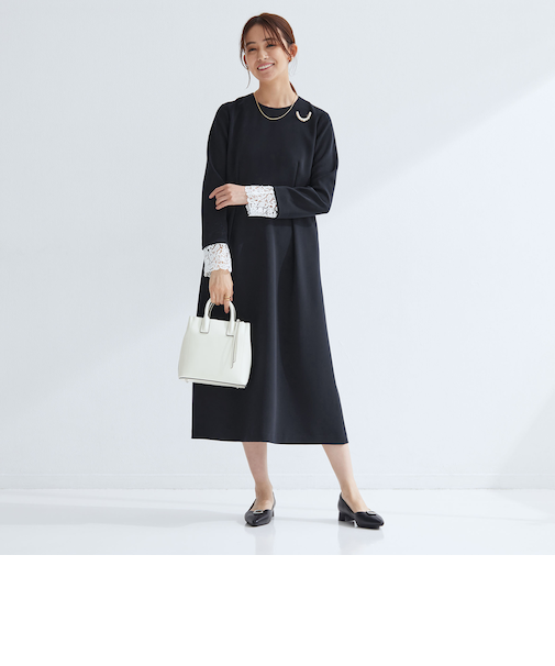 ［size SHORTあり］ソデレース 2WAY ワンピース