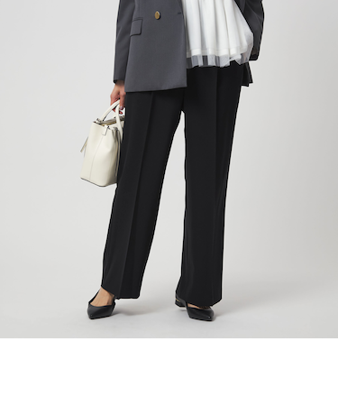 ［size SHORT/TALLあり］パウドレ ワイド パンツ ウォッシャブル ストレッチ