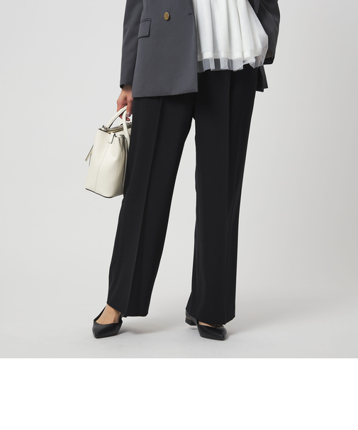 ［size SHORT/TALLあり］パウドレ ワイド パンツ ウォッシャブル ストレッチ