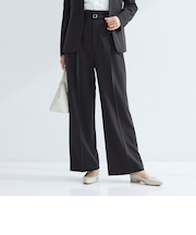 ［size SHORT/TALLあり］パウドレ ワイド パンツ ウォッシャブル ストレッチ