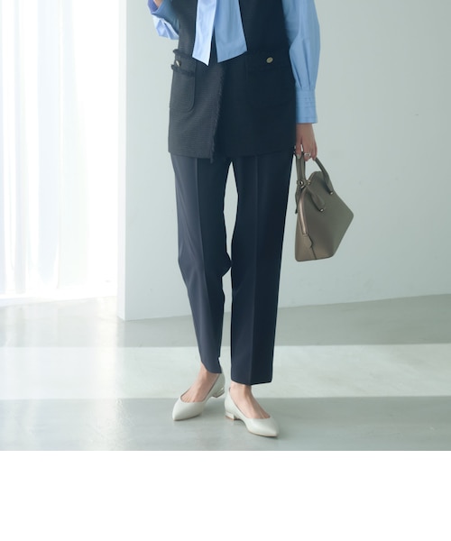 size SHORT/TALLあり］パウドレ テーパード パンツ ウォッシャブル