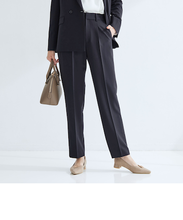 ［size SHORT/TALLあり］パウドレ テーパード パンツ ウォッシャブル ストレッチ