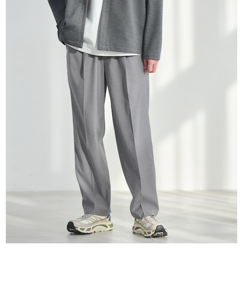 CARREMAN オルマイ ワイド パンツ W3 -ストレッチ-｜グリーンレーベル